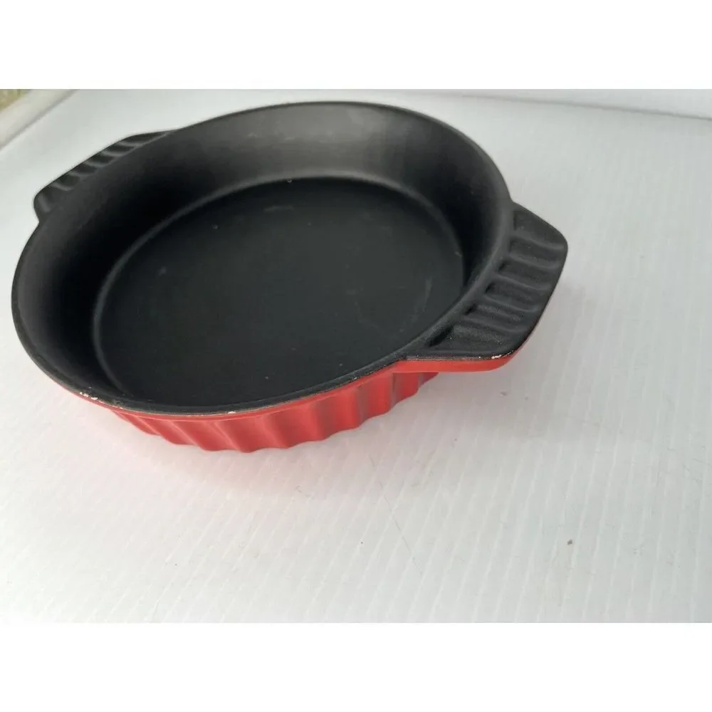 Red Crockpot Stoneware Round Baking Dish 10